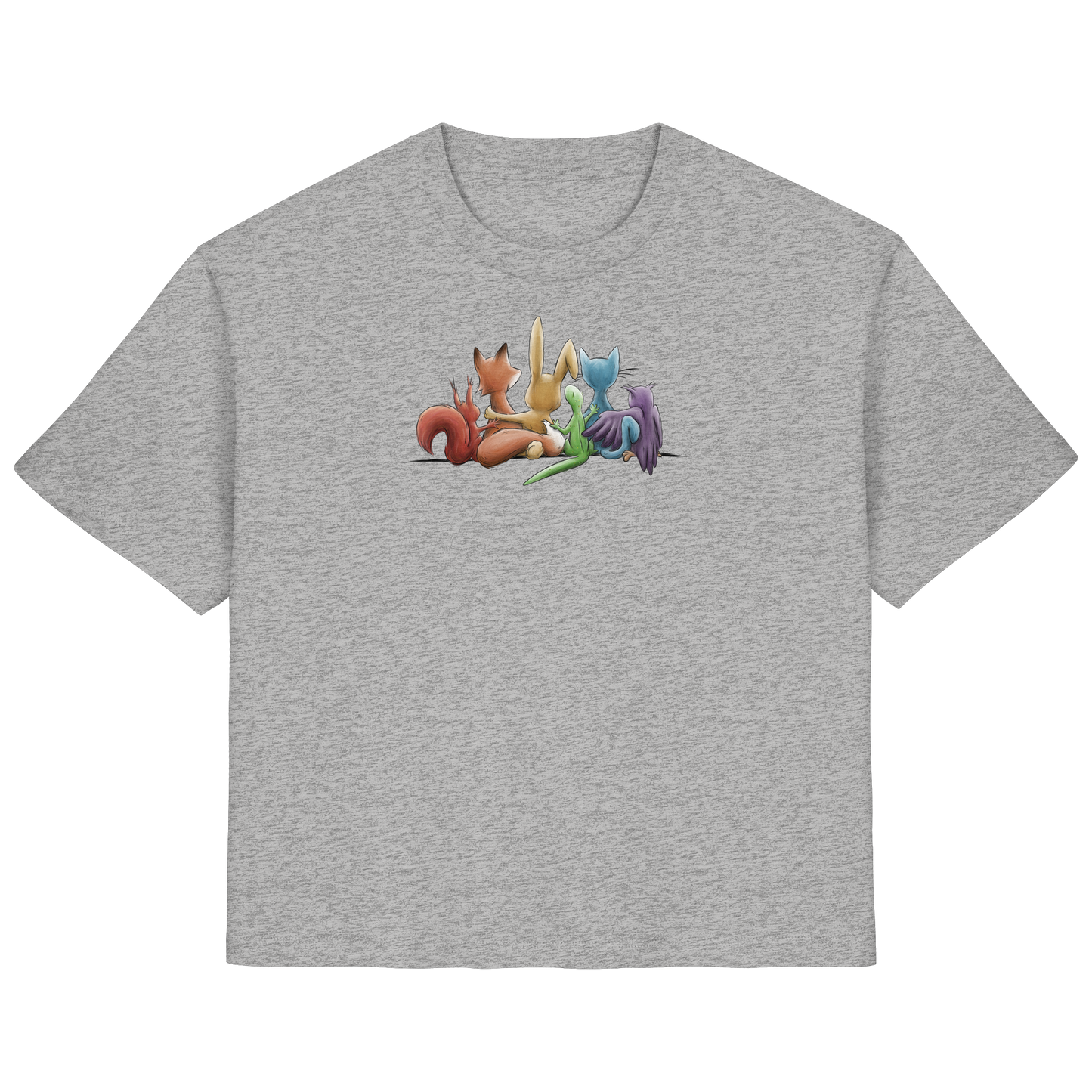 Regenbogen Tiere für Freundschaft, Toleranz und Vielfalt - Ladies Organic Shirt