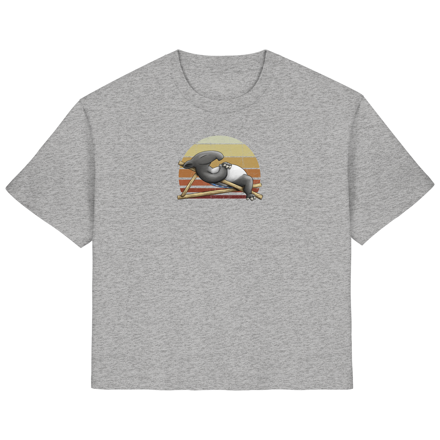 Lässiger Retro Sundown Tapir - Ladies Organic Shirt