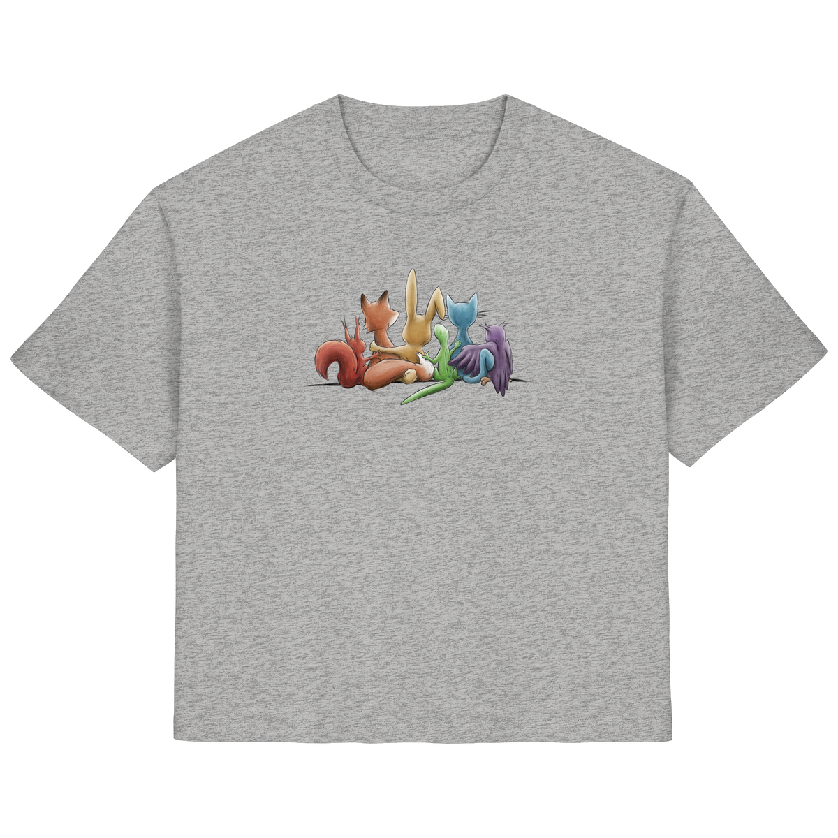 Regenbogen Tiere für Freundschaft, Toleranz und Vielfalt - Ladies Organic Shirt