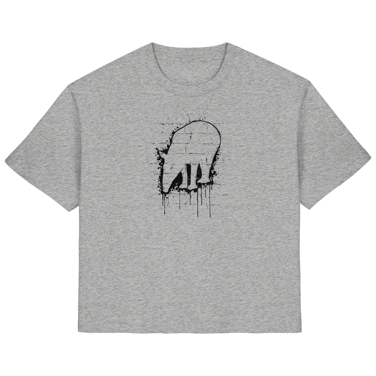 Urban Street Art Tapir Silhouette - Ladies Organic Shirt