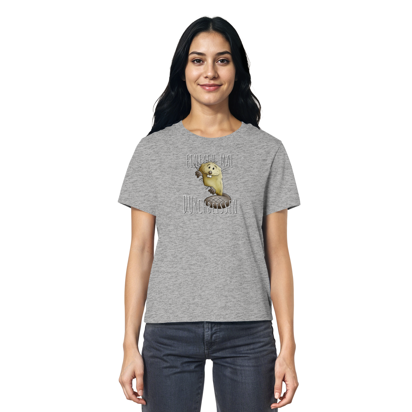 Einfach mal Durchbeissen Biber - Ladies Organic Shirt