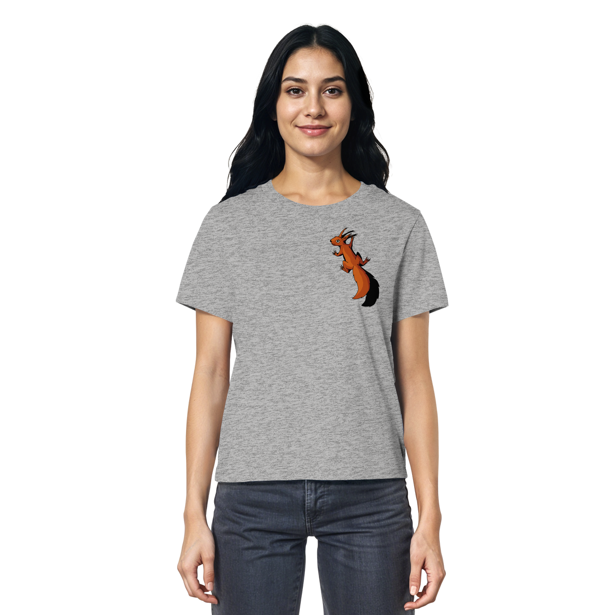 Süßes Eichhörnchen klettert - Ladies Organic Shirt