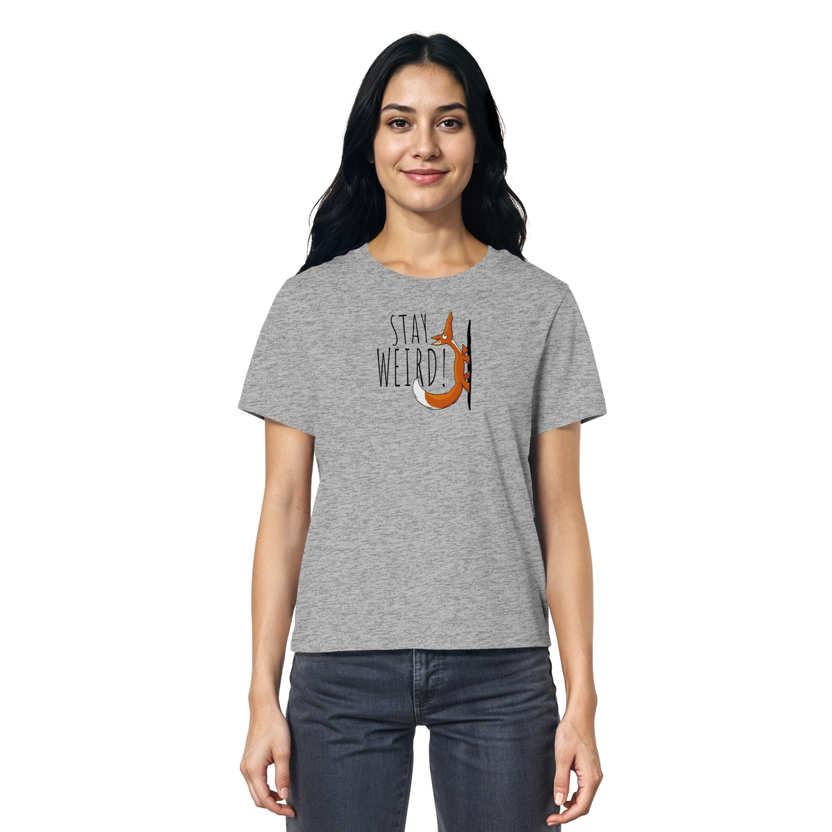 Stay Weird! Schräger Fuchs - Ladies Organic Shirt