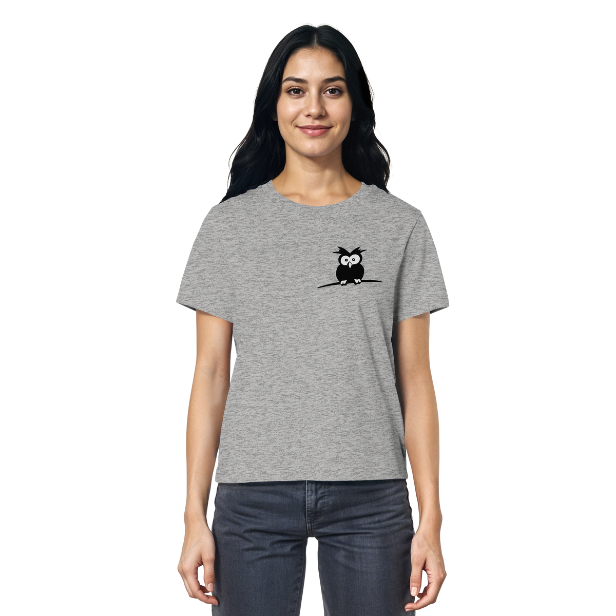 Kleine struppige Eule - Ladies Organic Shirt
