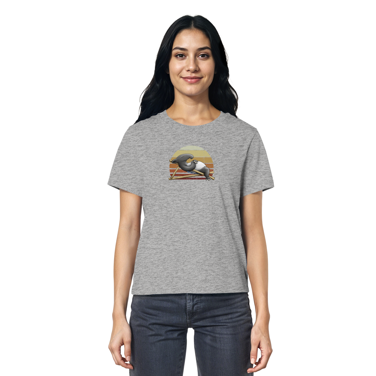 Lässiger Retro Sundown Tapir - Ladies Organic Shirt