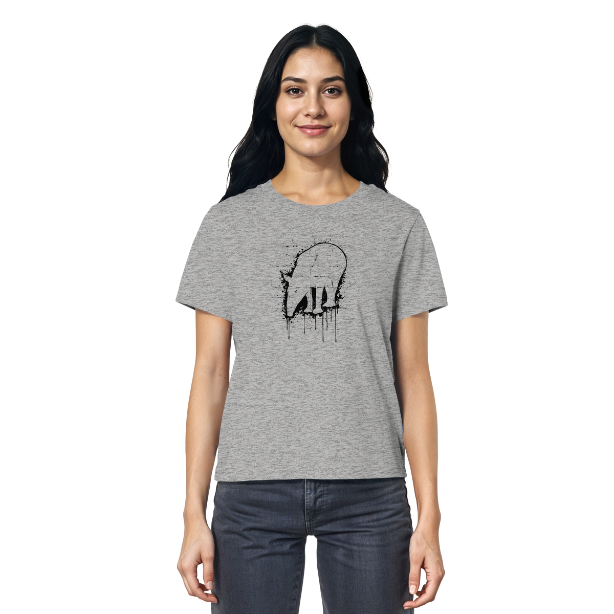 Urban Street Art Tapir Silhouette - Ladies Organic Shirt