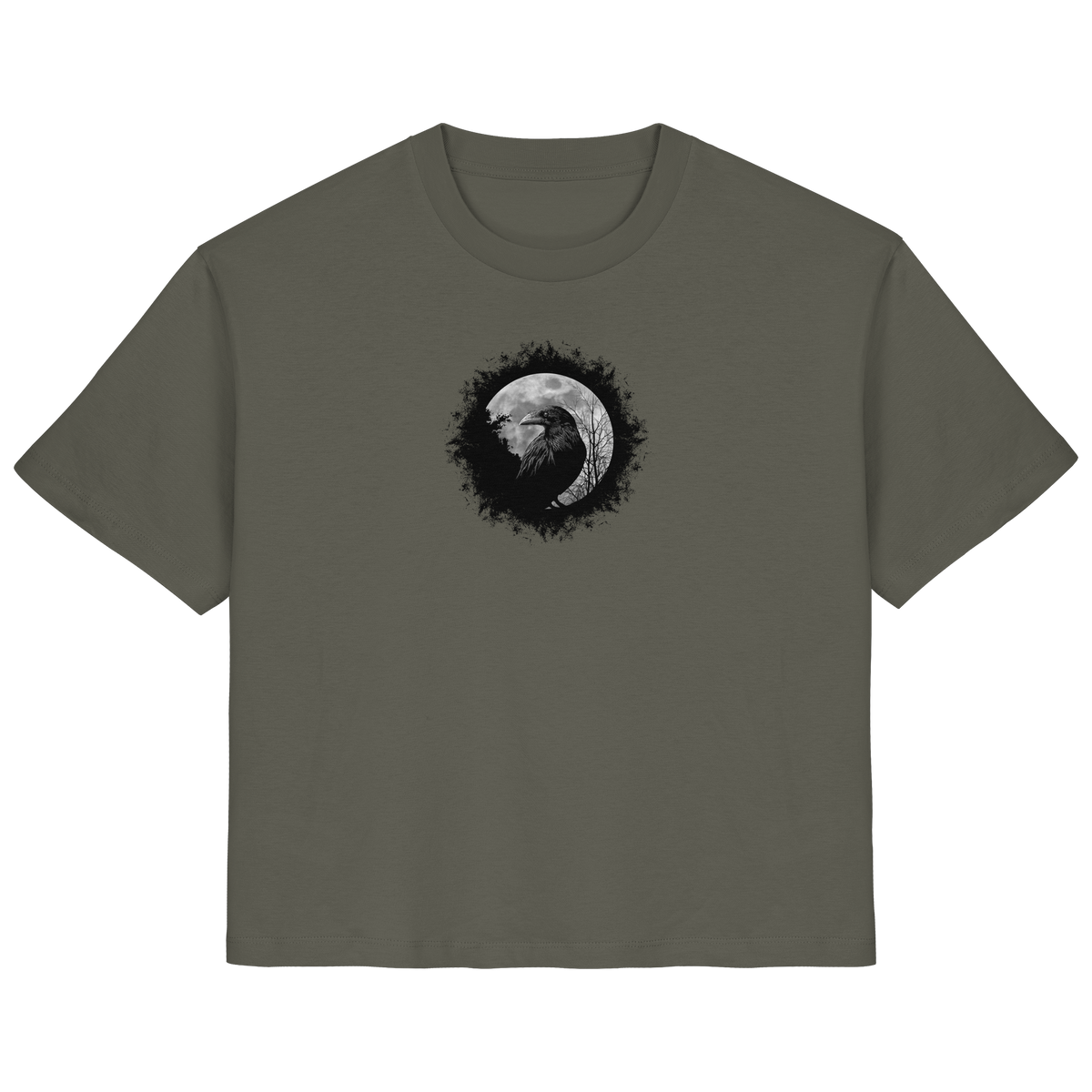 Schwarzer Rabe bei Vollmond  - Ladies Organic Shirt