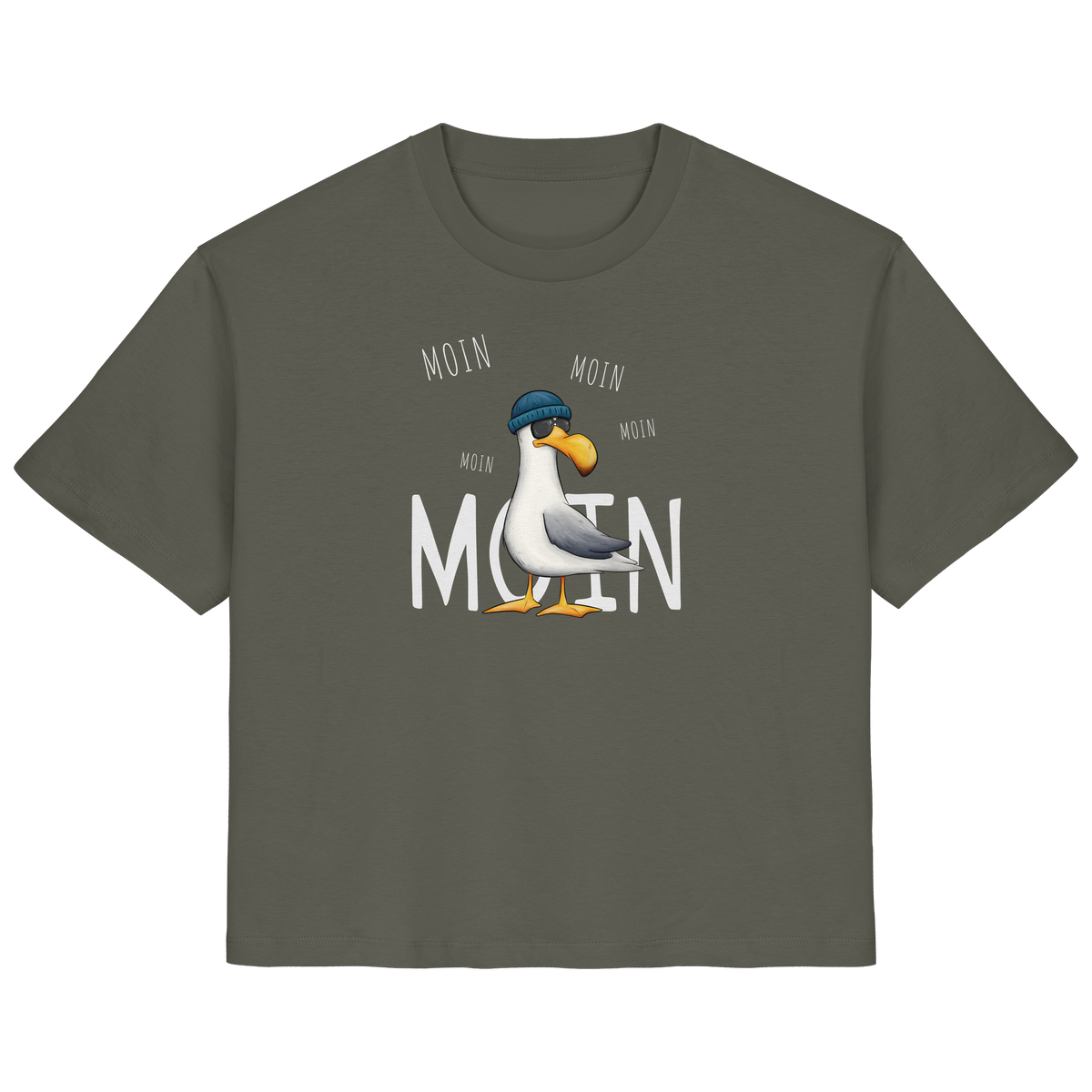 Moin Moin Lässige Hipster Möwe  - Ladies Organic Shirt