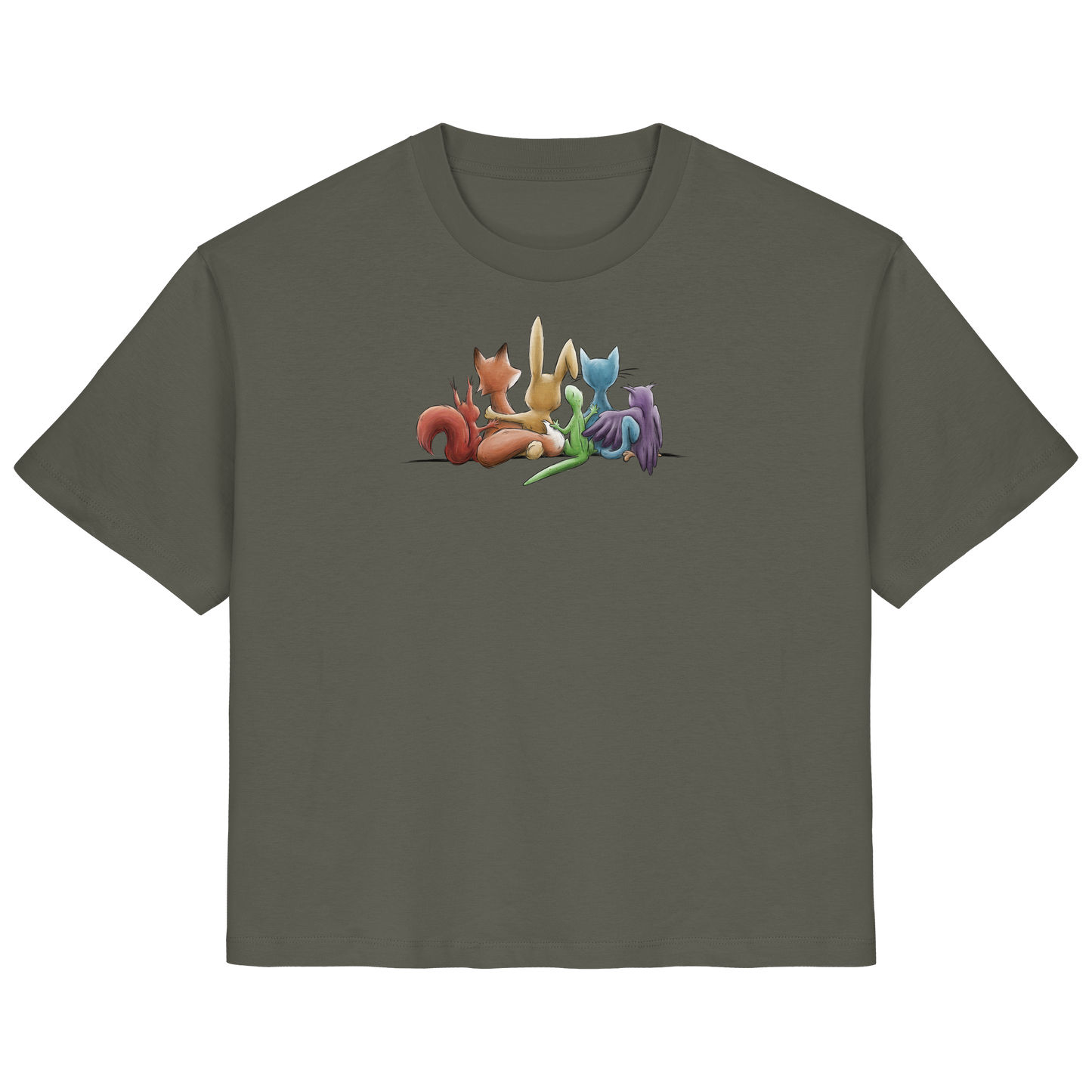 Regenbogen Tiere für Freundschaft, Toleranz und Vielfalt - Ladies Organic Shirt