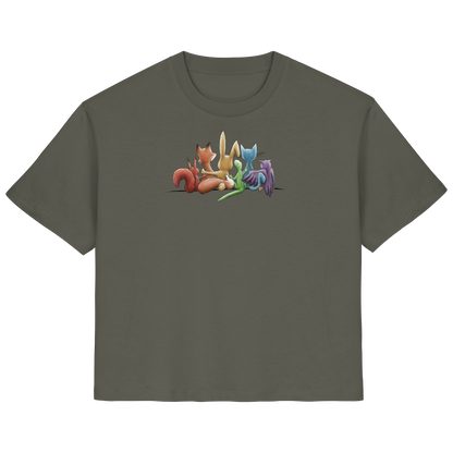 Regenbogen Tiere für Freundschaft, Toleranz und Vielfalt - Ladies Organic Shirt