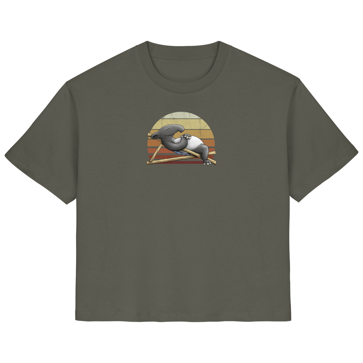 Lässiger Retro Sundown Tapir - Ladies Organic Shirt
