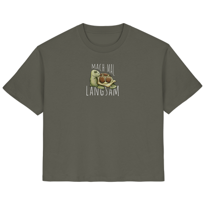 Mach mal langsam Schildkröte - Ladies Organic Shirt