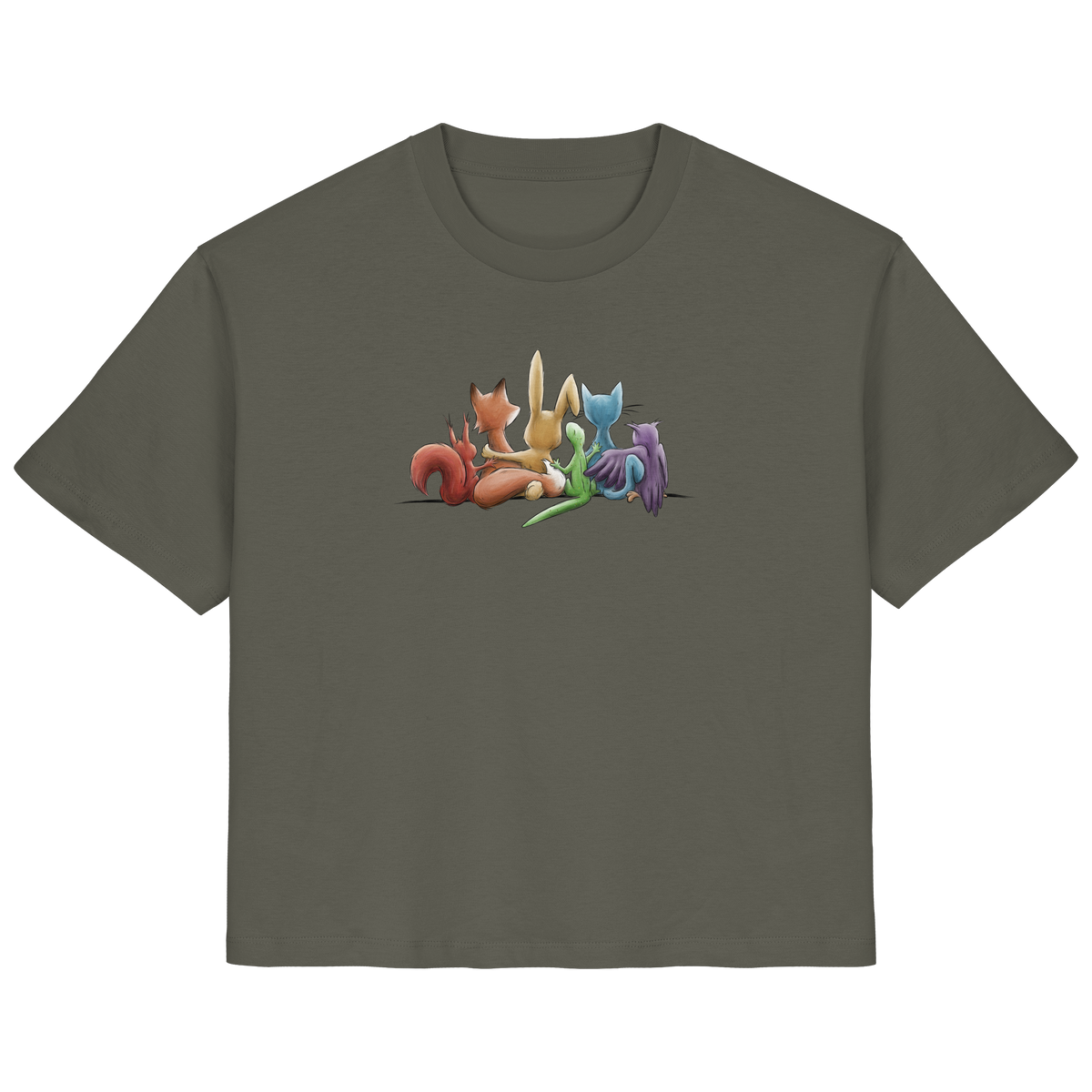 Regenbogen Tiere für Freundschaft, Toleranz und Vielfalt - Ladies Organic Shirt