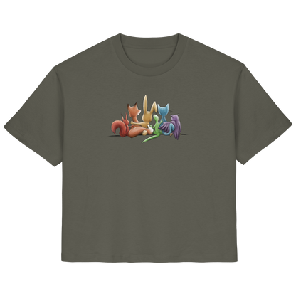 Regenbogen Tiere für Freundschaft, Toleranz und Vielfalt - Ladies Organic Shirt