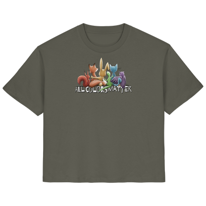 All Colors Matter! Regenbogen Tiere für Vielfalt - Ladies Organic Shirt
