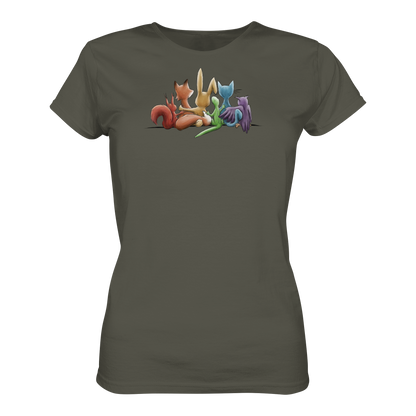 Regenbogen Tiere für Freundschaft, Toleranz und Vielfalt - Ladies Organic Shirt