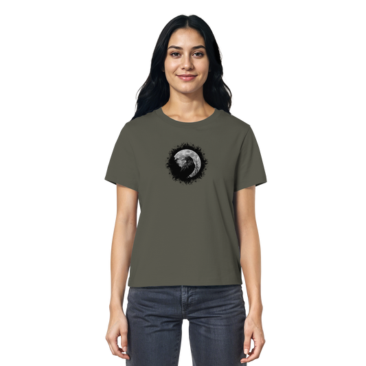 Schwarzer Rabe bei Vollmond  - Ladies Organic Shirt