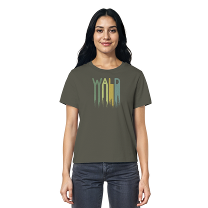 Wald Retro Forst Schriftzug - Ladies Organic Shirt