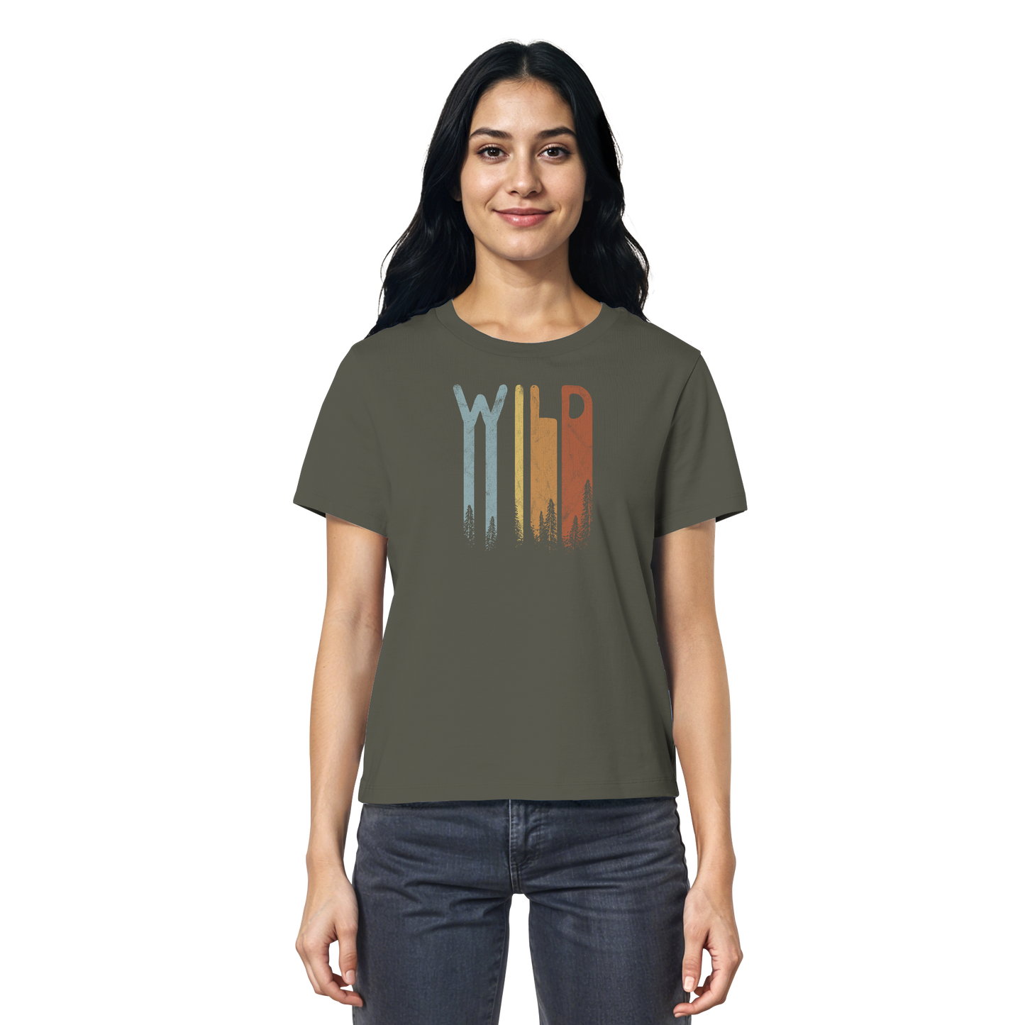 Wild Retro Schriftzug - Ladies Organic Shirt
