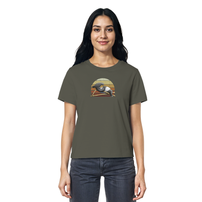 Lässiger Retro Sundown Tapir - Ladies Organic Shirt
