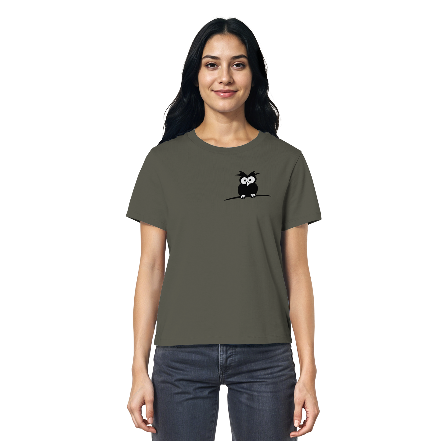 Kleine struppige Eule - Ladies Organic Shirt