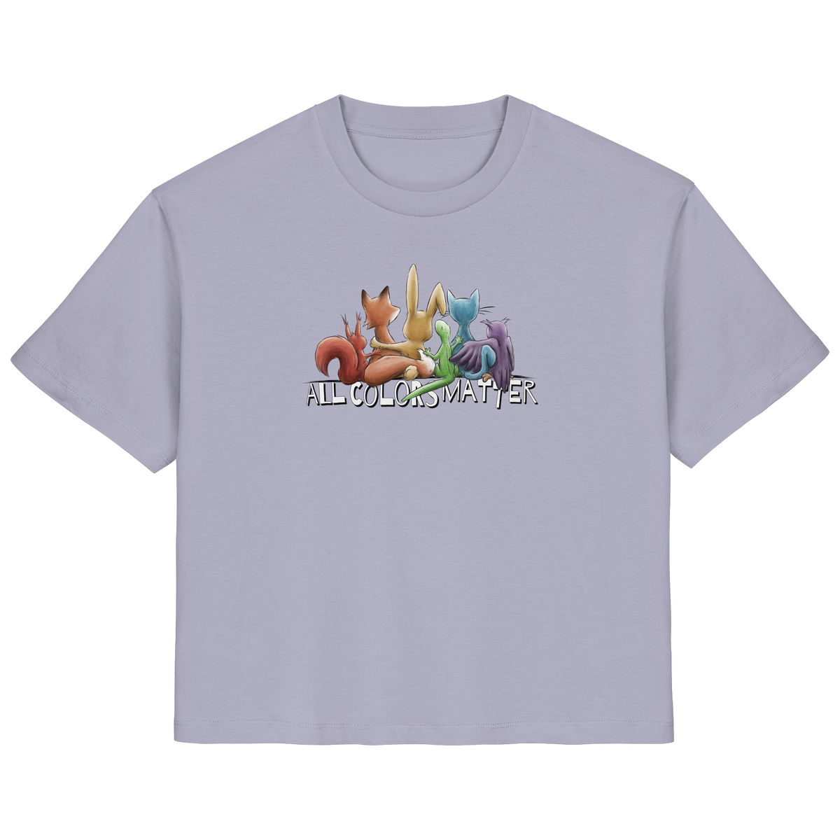 All Colors Matter! Regenbogen Tiere für Vielfalt - Ladies Organic Shirt