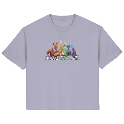All Colors Matter! Regenbogen Tiere für Vielfalt - Ladies Organic Shirt