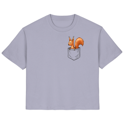 Lässiges Eichhörnchen In Tasche - Ladies Organic Shirt