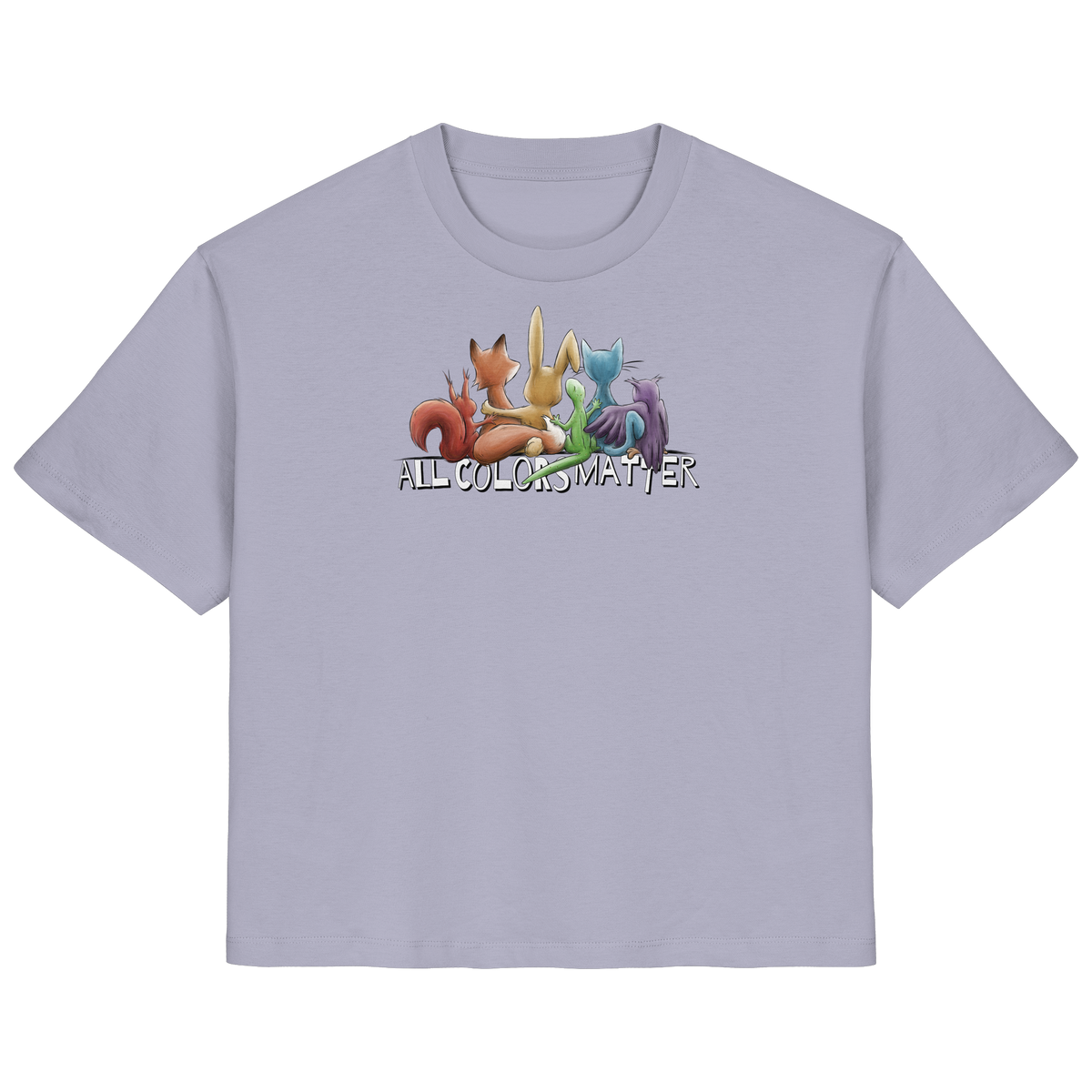 All Colors Matter! Regenbogen Tiere für Vielfalt - Ladies Organic Shirt