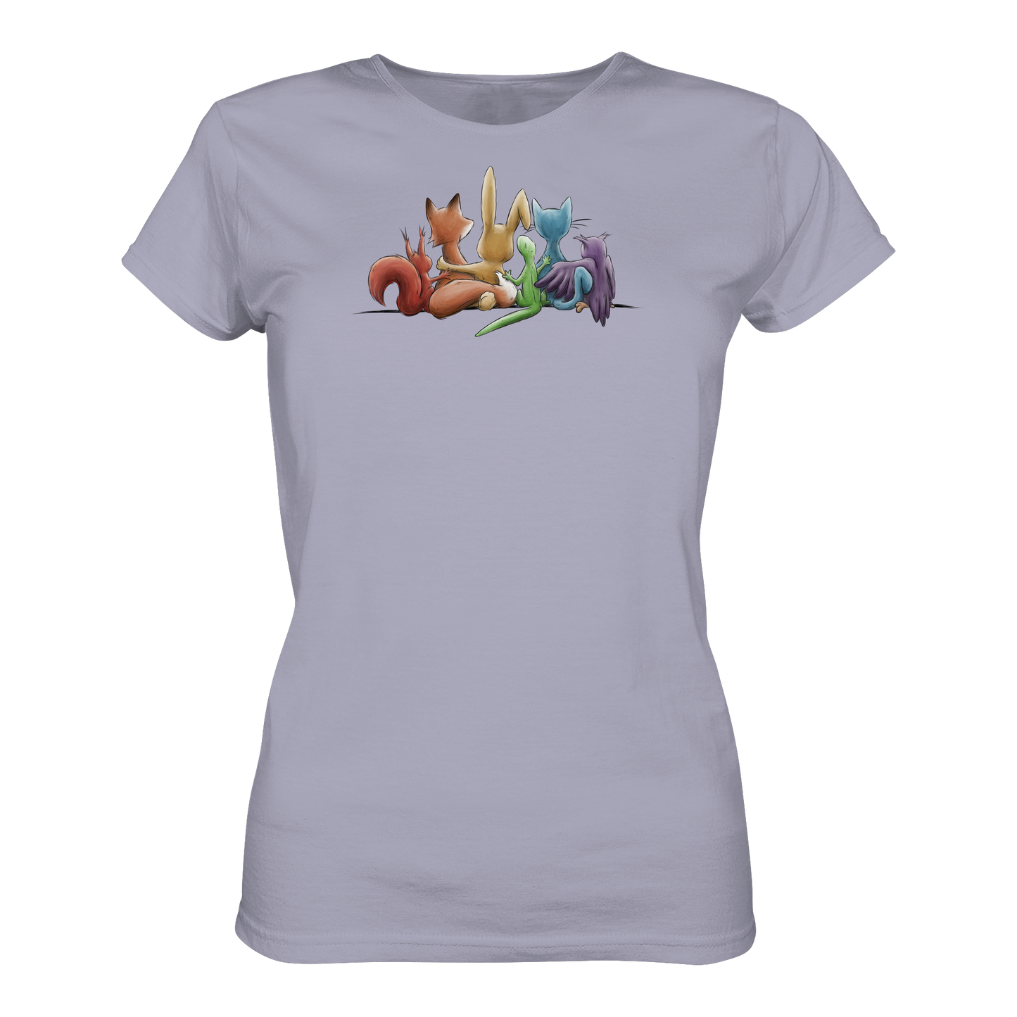 Regenbogen Tiere für Freundschaft, Toleranz und Vielfalt - Ladies Organic Shirt