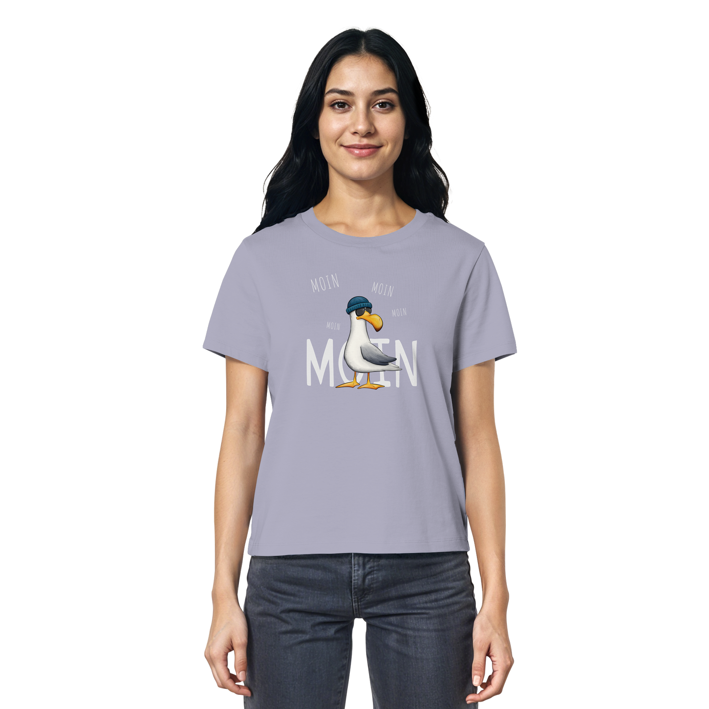 Moin Moin Lässige Hipster Möwe  - Ladies Organic Shirt