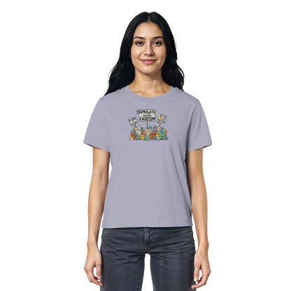 Demo-Katzen gegen Faschismus und für Vielfalt - Ladies Organic Shirt