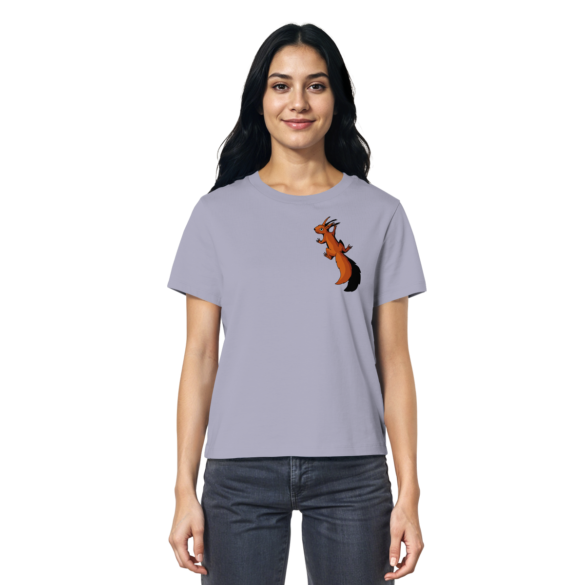 Süßes Eichhörnchen klettert - Ladies Organic Shirt