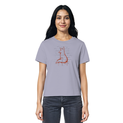 Street Art Fuchs Silhouette - Ladies Organic Shirt