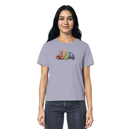 Regenbogen Tiere für Freundschaft, Toleranz und Vielfalt - Ladies Organic Shirt