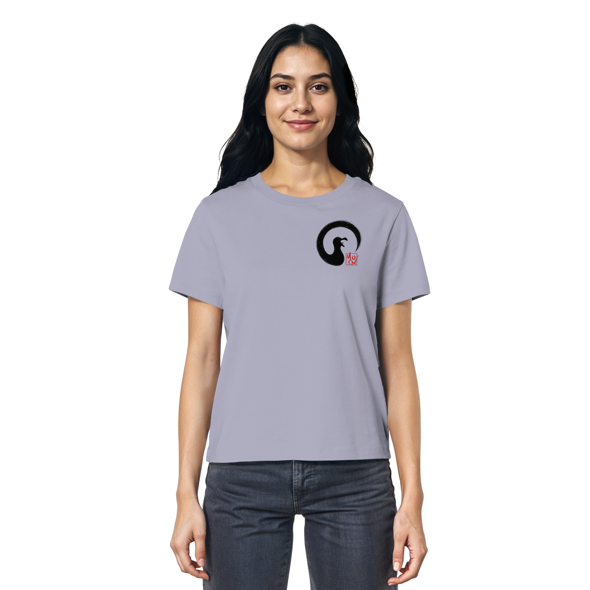 Moin kreischende japanische Enso Möwe - Ladies Organic Shirt
