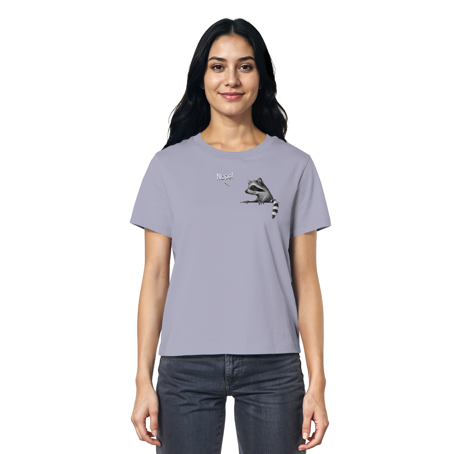 Nope! Frecher verwegener Waschbär - Ladies Organic Shirt