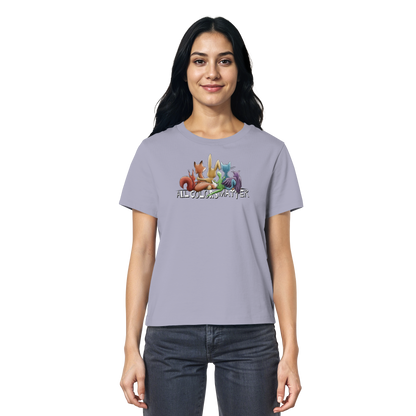 All Colors Matter! Regenbogen Tiere für Vielfalt - Ladies Organic Shirt