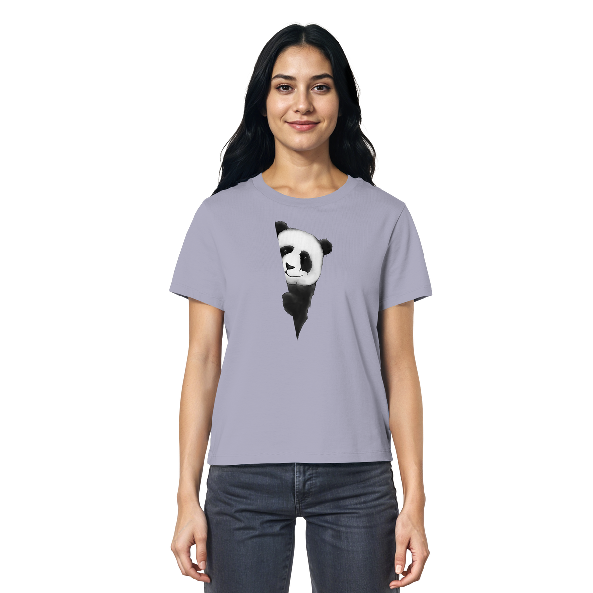 Panda Bär Illustration - Ladies Organic Shirt