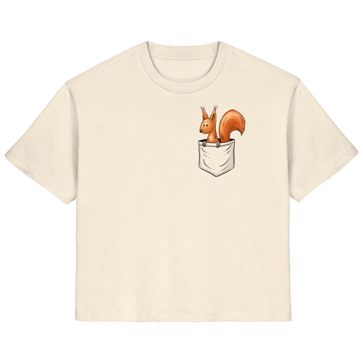 Lässiges Eichhörnchen In Tasche - Ladies Organic Shirt
