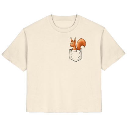 Lässiges Eichhörnchen In Tasche - Ladies Organic Shirt