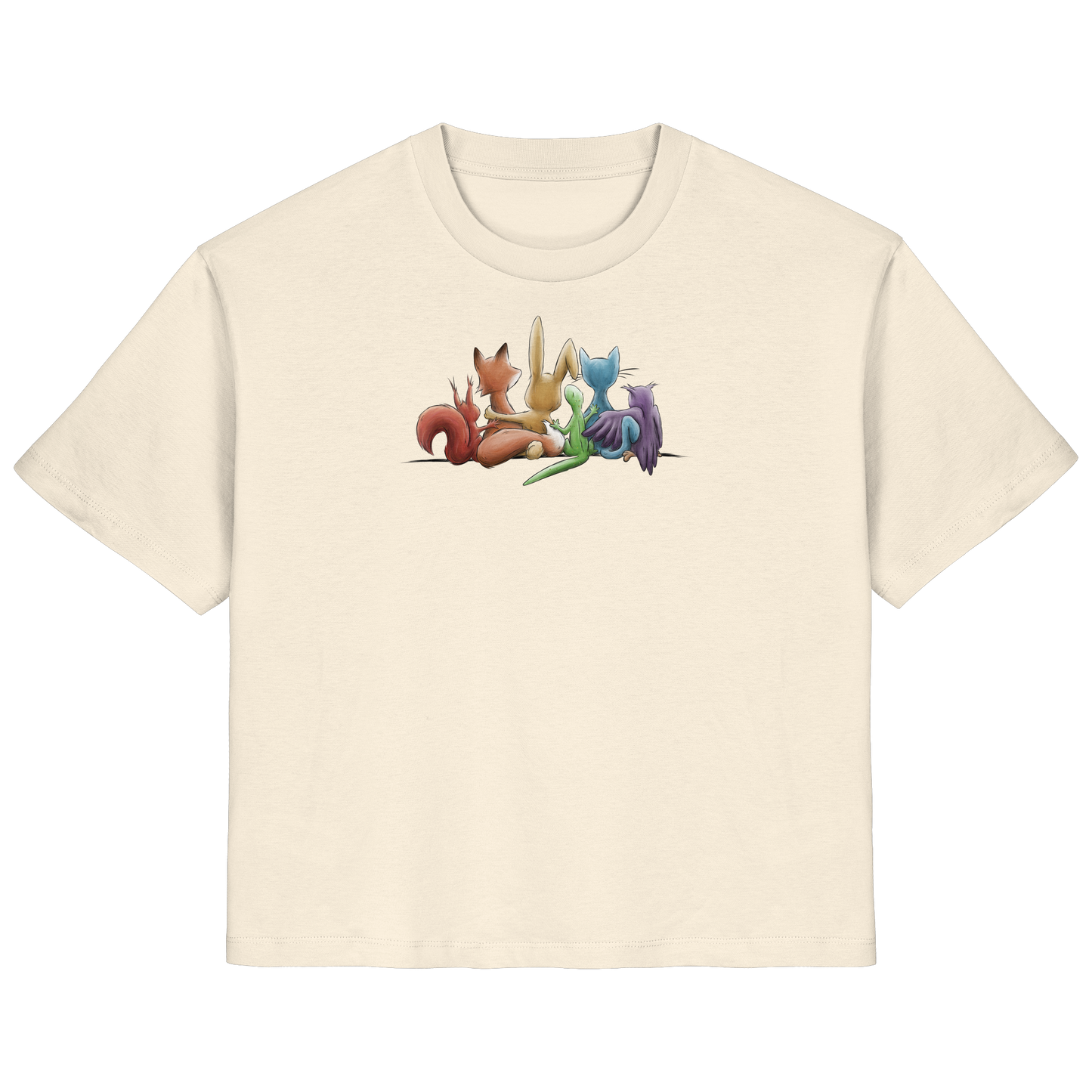 Regenbogen Tiere für Freundschaft, Toleranz und Vielfalt - Ladies Organic Shirt