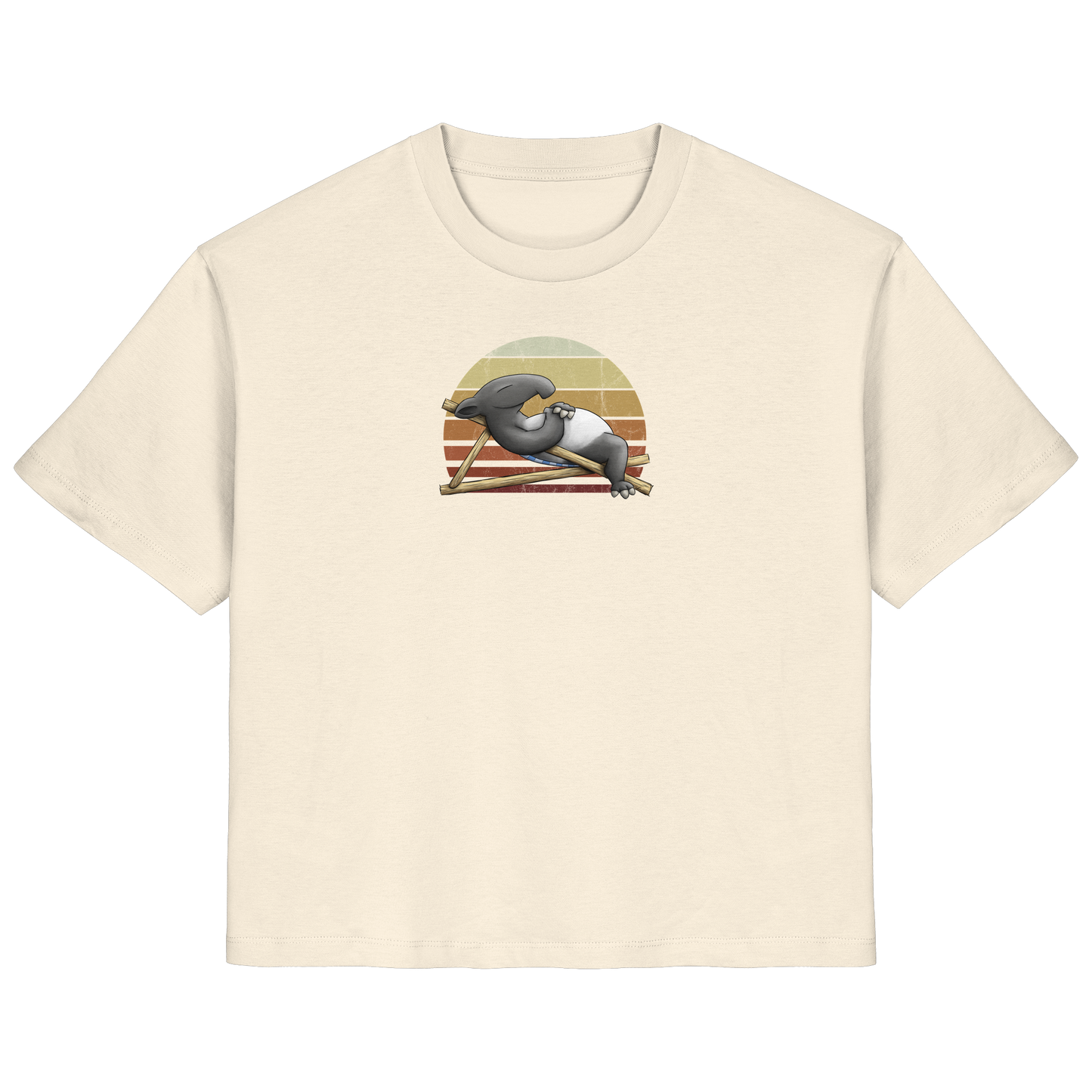 Lässiger Retro Sundown Tapir - Ladies Organic Shirt