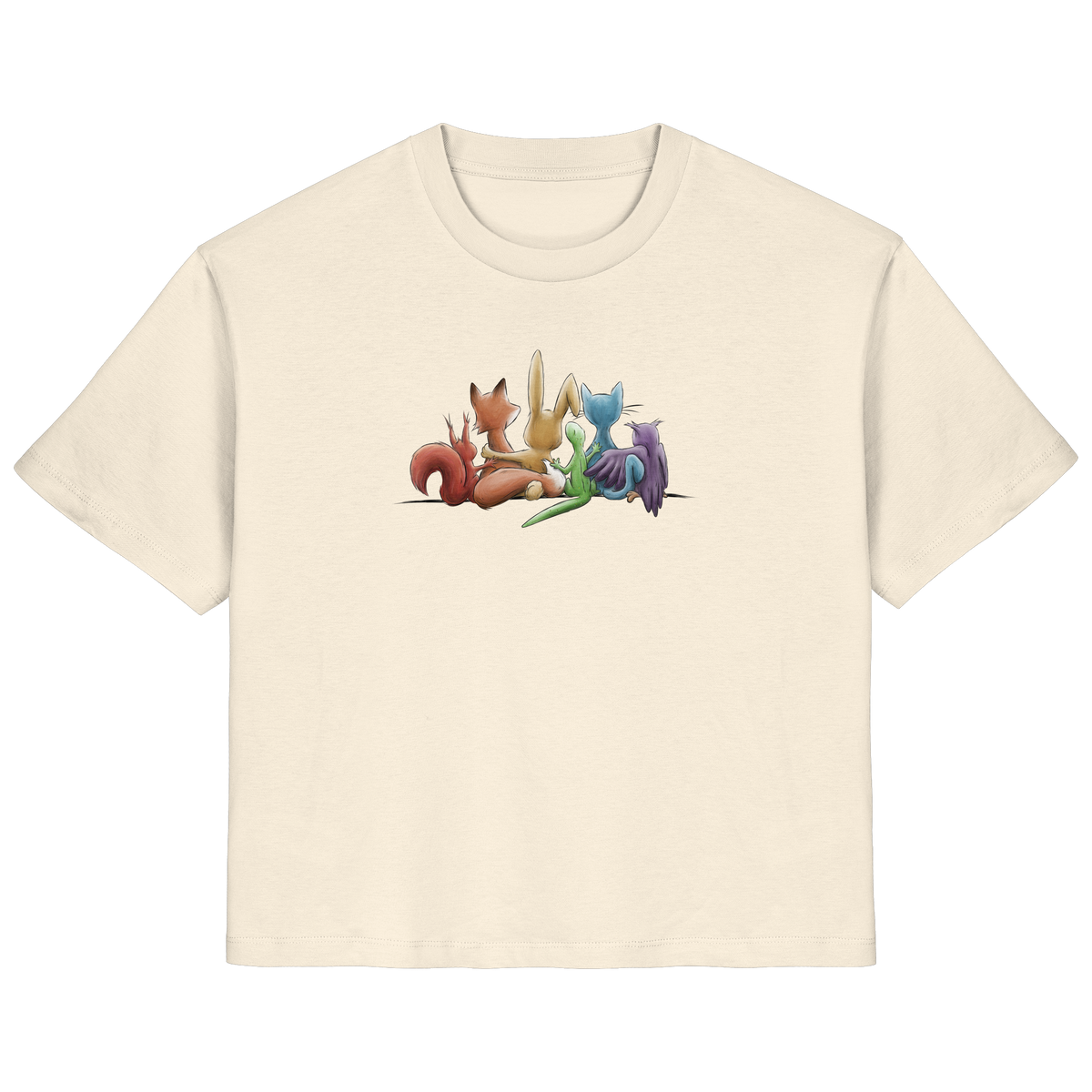Regenbogen Tiere für Freundschaft, Toleranz und Vielfalt - Ladies Organic Shirt