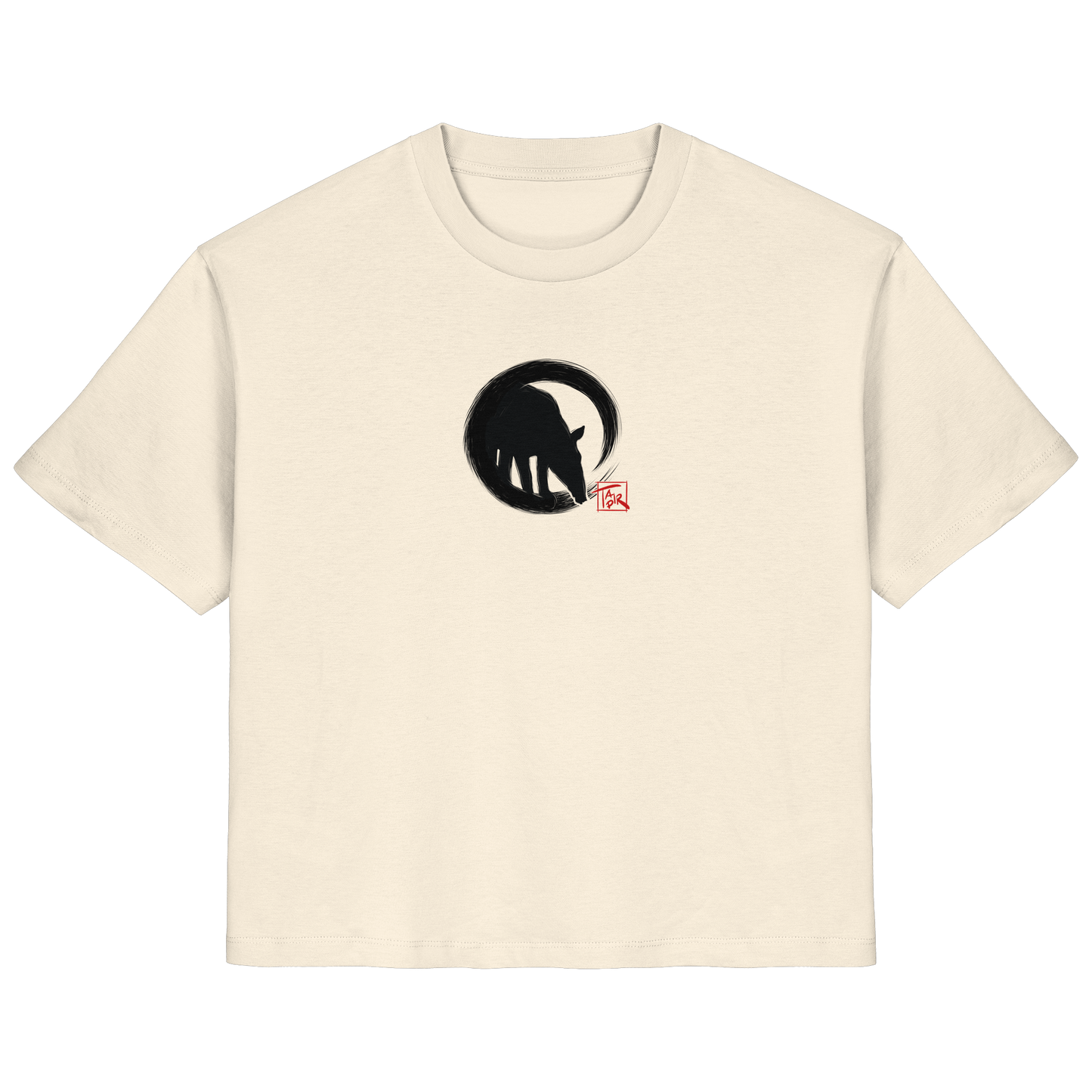 Zen Tapir im japanischen Enso Kreis - Ladies Organic Shirt