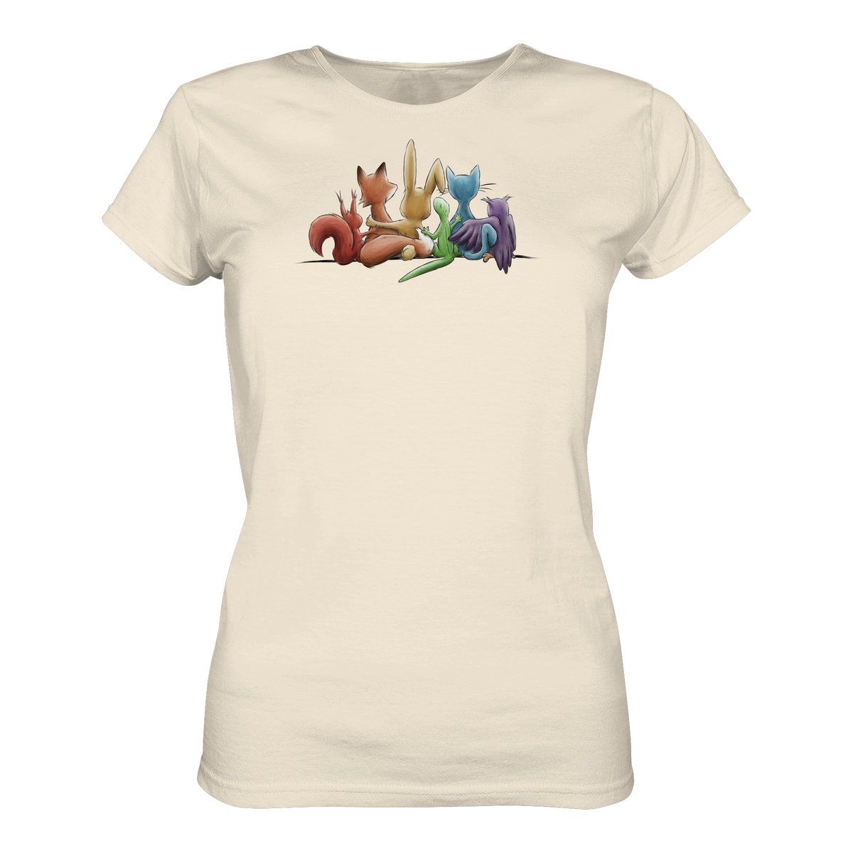 Regenbogen Tiere für Freundschaft, Toleranz und Vielfalt - Ladies Organic Shirt