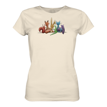 Regenbogen Tiere für Freundschaft, Toleranz und Vielfalt - Ladies Organic Shirt