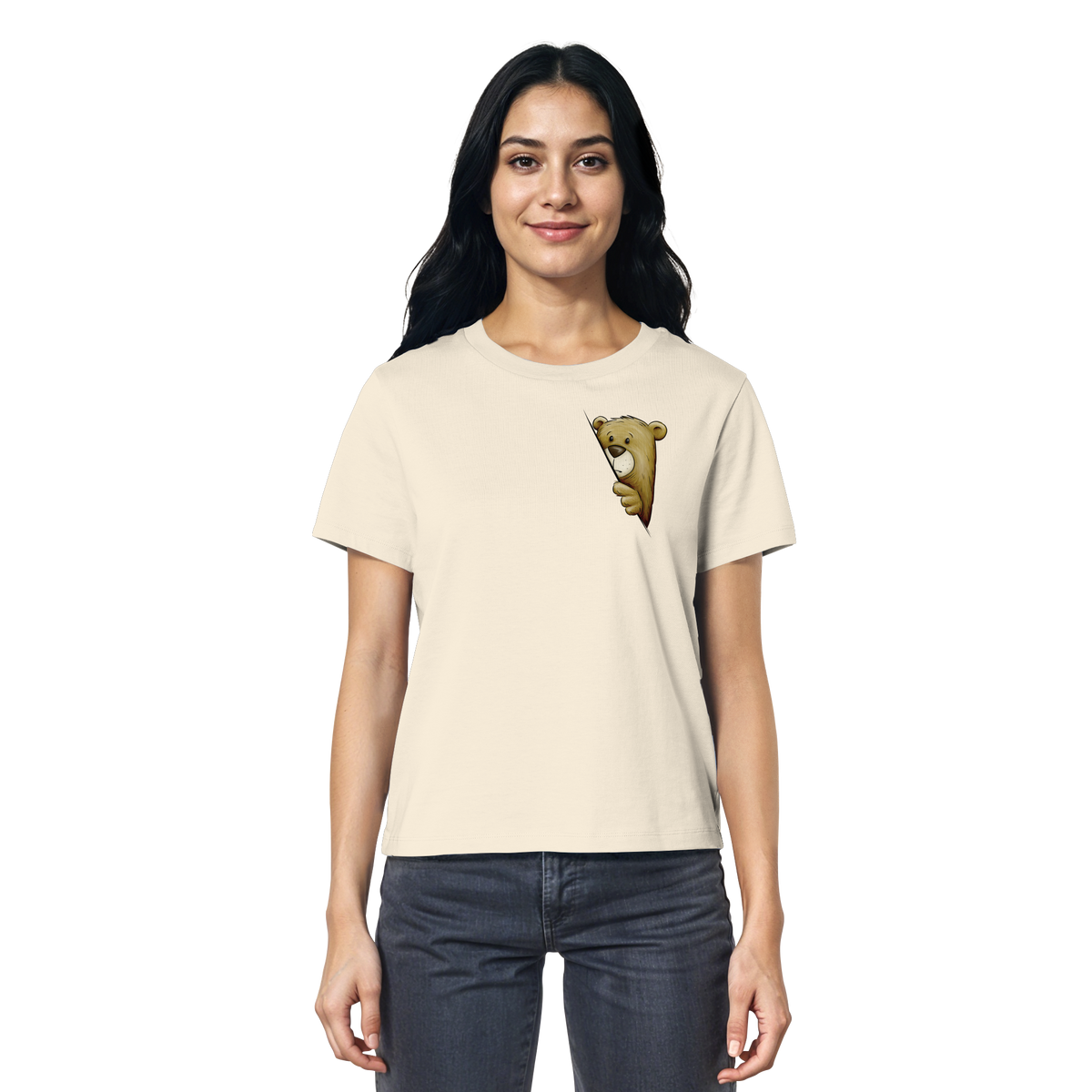Funky Bär Illustration - Ladies Organic Shirt