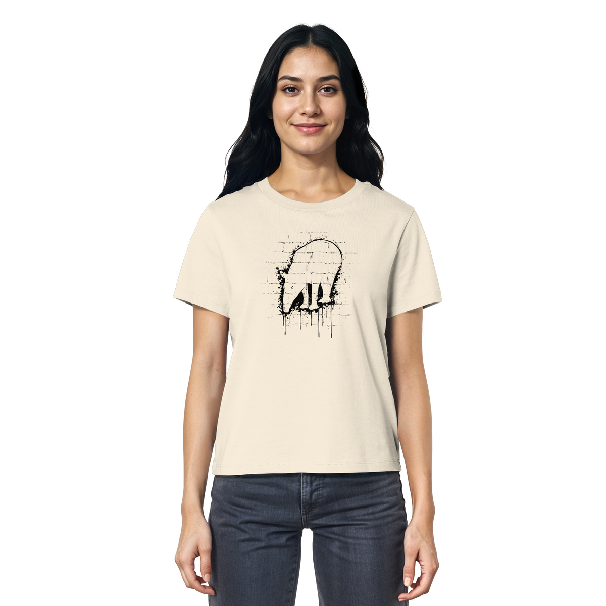 Urban Street Art Tapir Silhouette - Ladies Organic Shirt