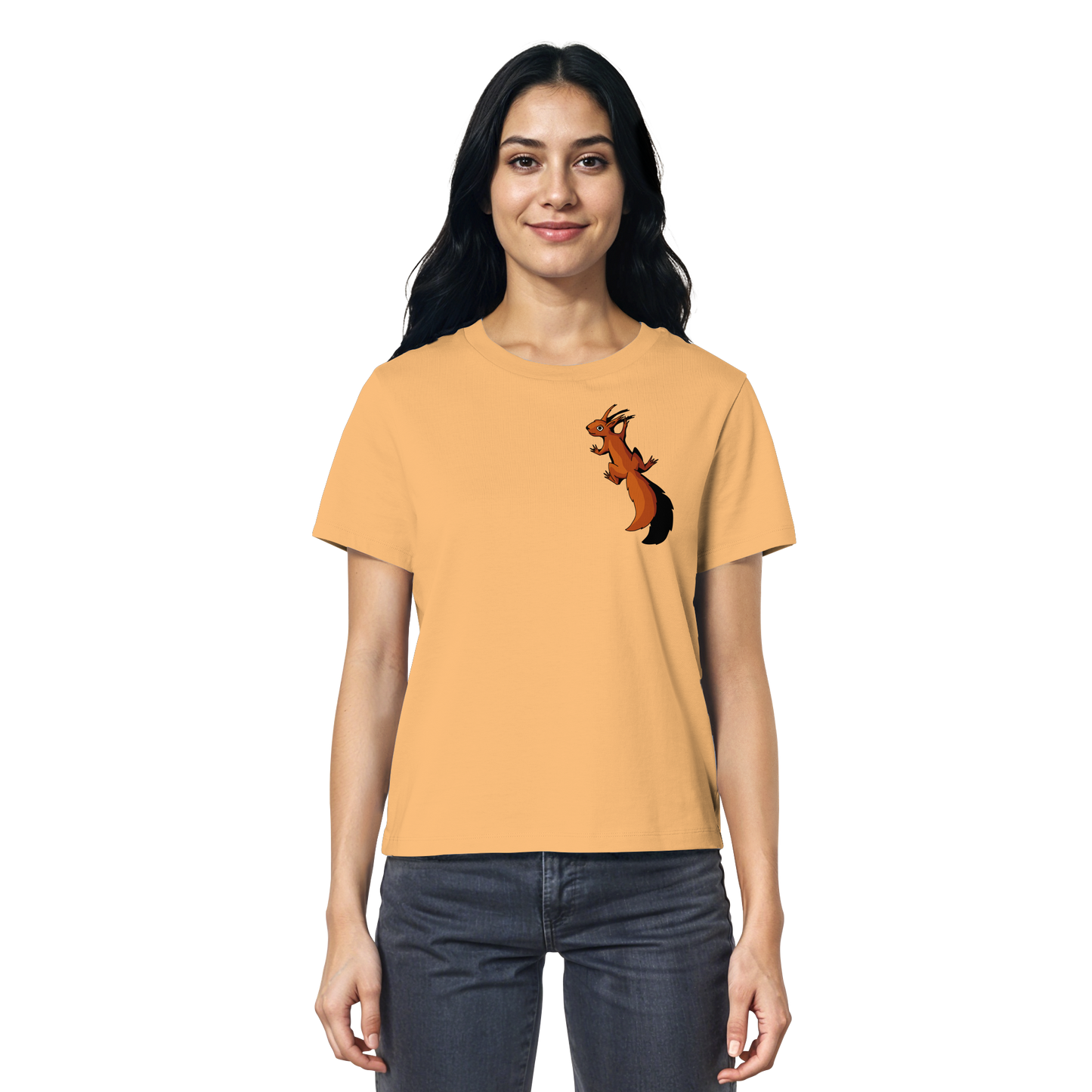Süßes Eichhörnchen klettert - Ladies Organic Shirt